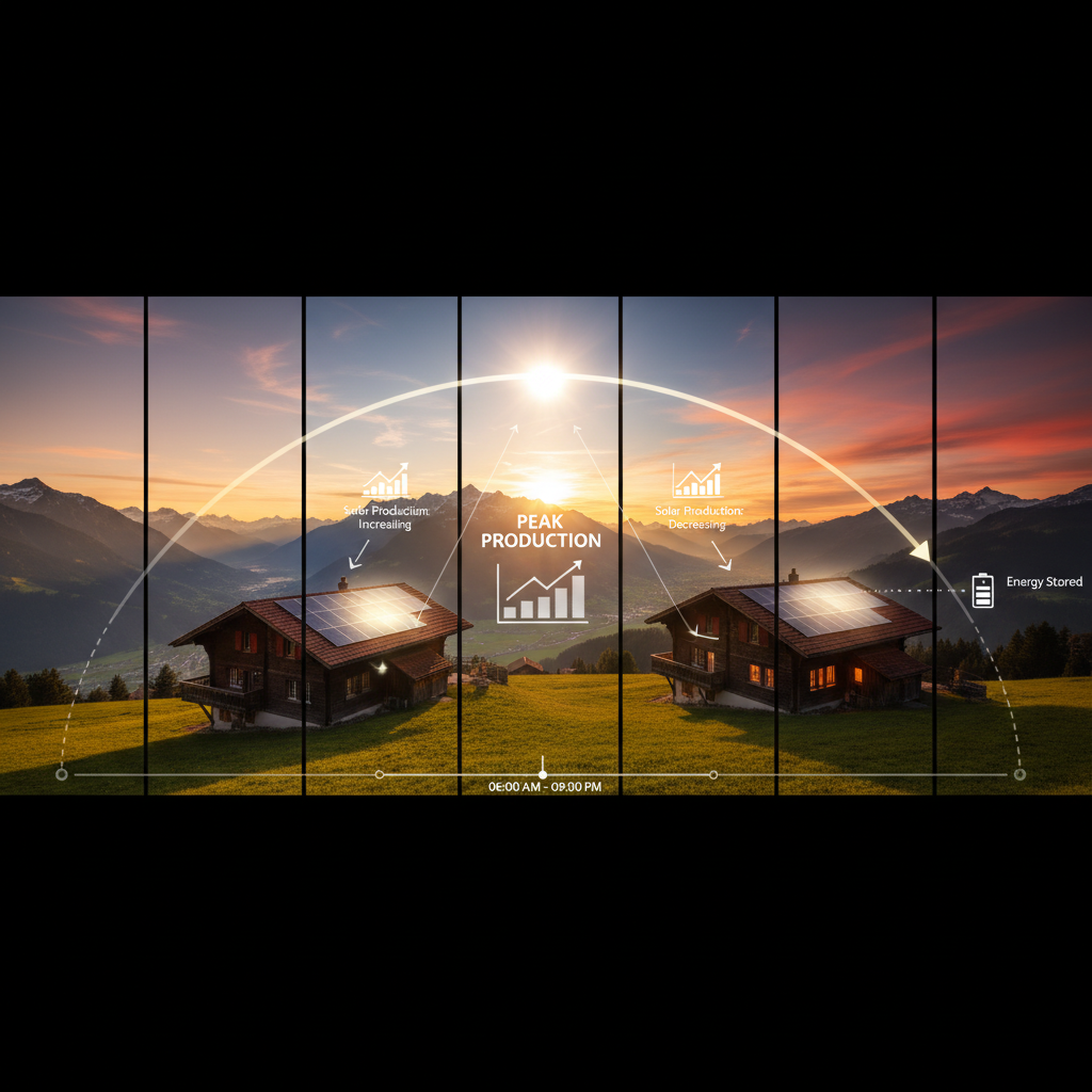 Solarpanels auf Einfamilienhaus in der Schweiz